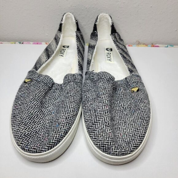 Women's Gray Roxy Slip On Casual Loafers Shoes Size 10 - Picture 1 of 6
